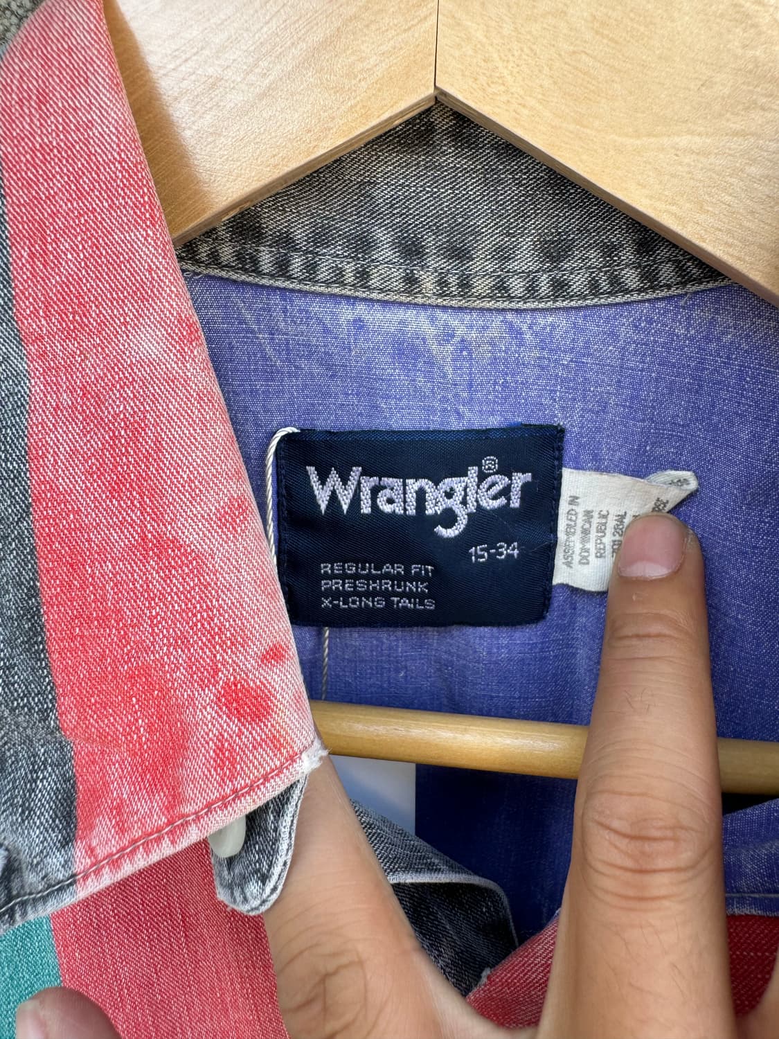 Wrangler 랭글러 브러쉬포퍼 하드페이딩 스트라이프 웨스턴 셔츠 상품이미지5