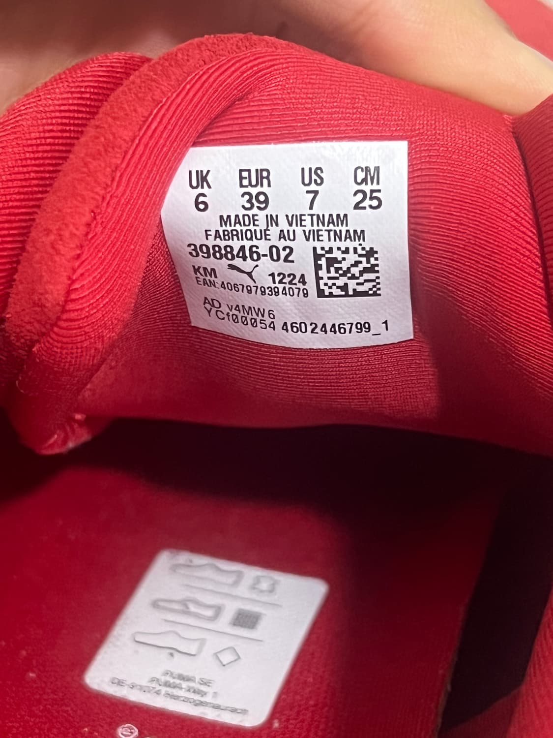 급처 푸마 스피드캣 레드 빨간색 250mm 운동화 상품이미지2