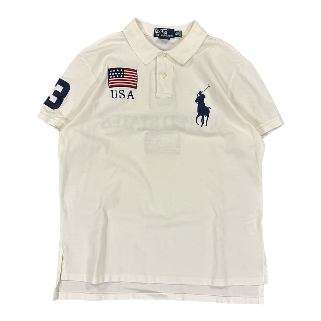 XL) 폴로 랄프로렌 빅포니 USA 성조기 커스텀핏 카라 반팔티 T-12 상품이미지1