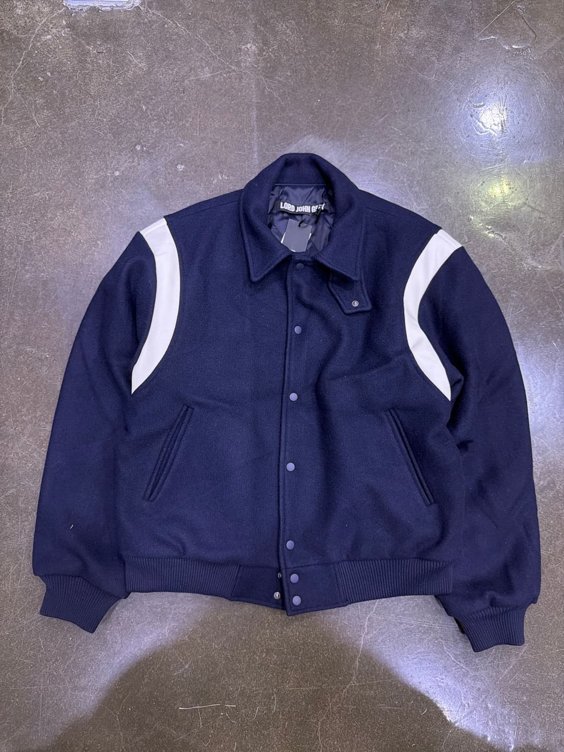 로드존그레이 바시티 숏 자켓 점퍼 네이비 XL 상품이미지4