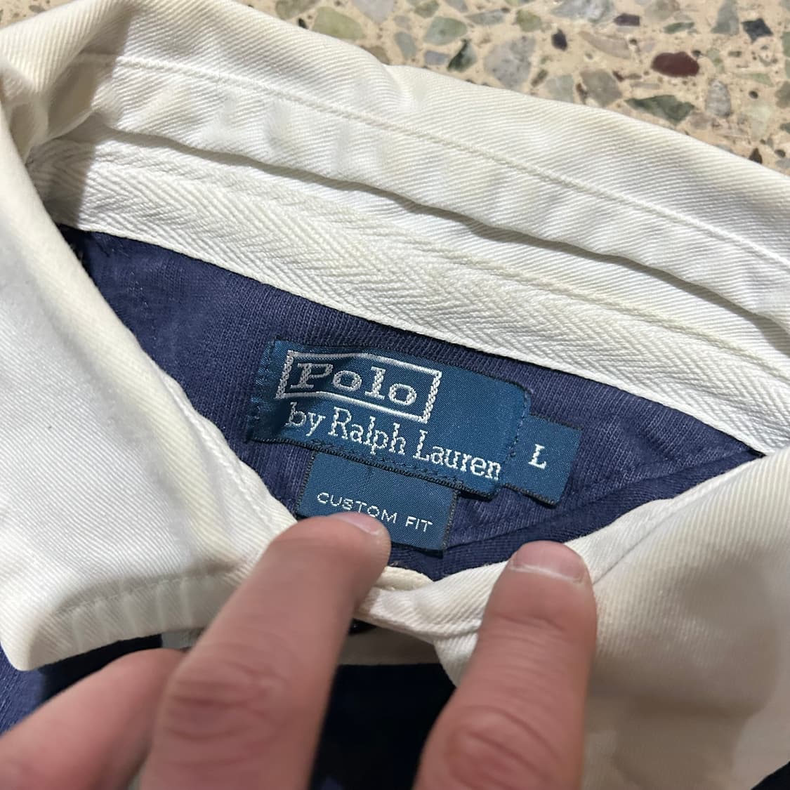 폴로(POLO RalphLauren) 네이비 패치 럭비티 상품이미지4