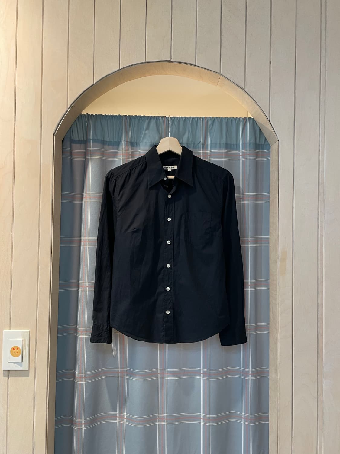 일본빈티지 시크블랙셔츠 상품이미지1