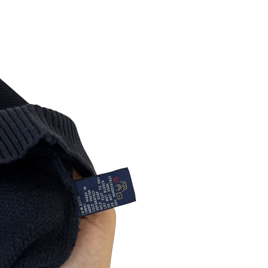 타미힐피거 90s 월계수 로고 브이넥 니트 네이비 상품이미지4