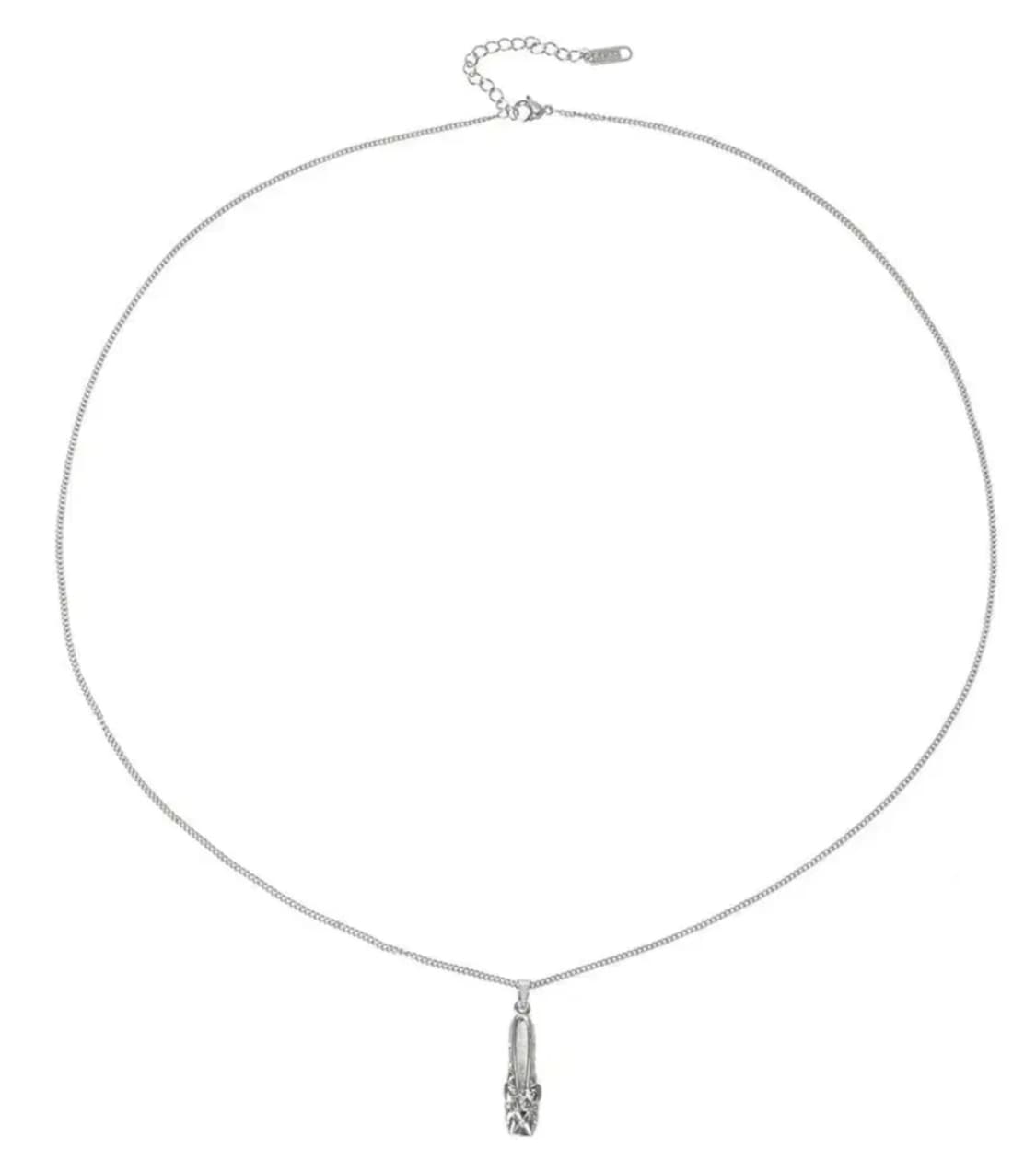 쓰리타임즈 발레리나 목걸이 (밝은 실버) 상품이미지1