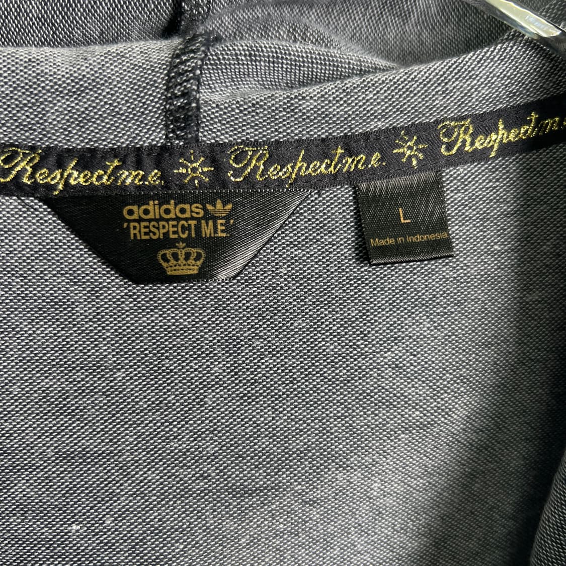 00's 아디다스 리스펙트미 차콜 후드집업 L 상품이미지3