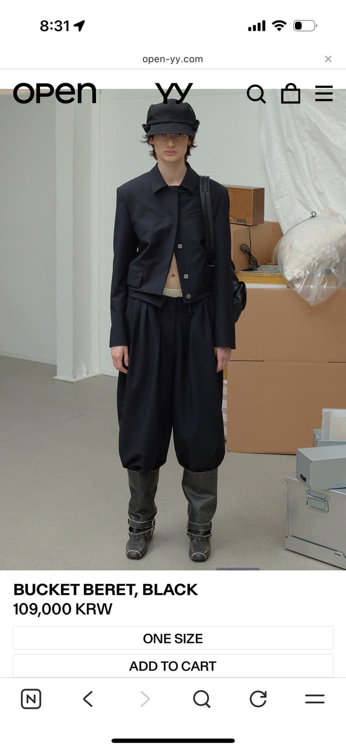 오픈와이와이 버킷 베레모 블랙 상품이미지5