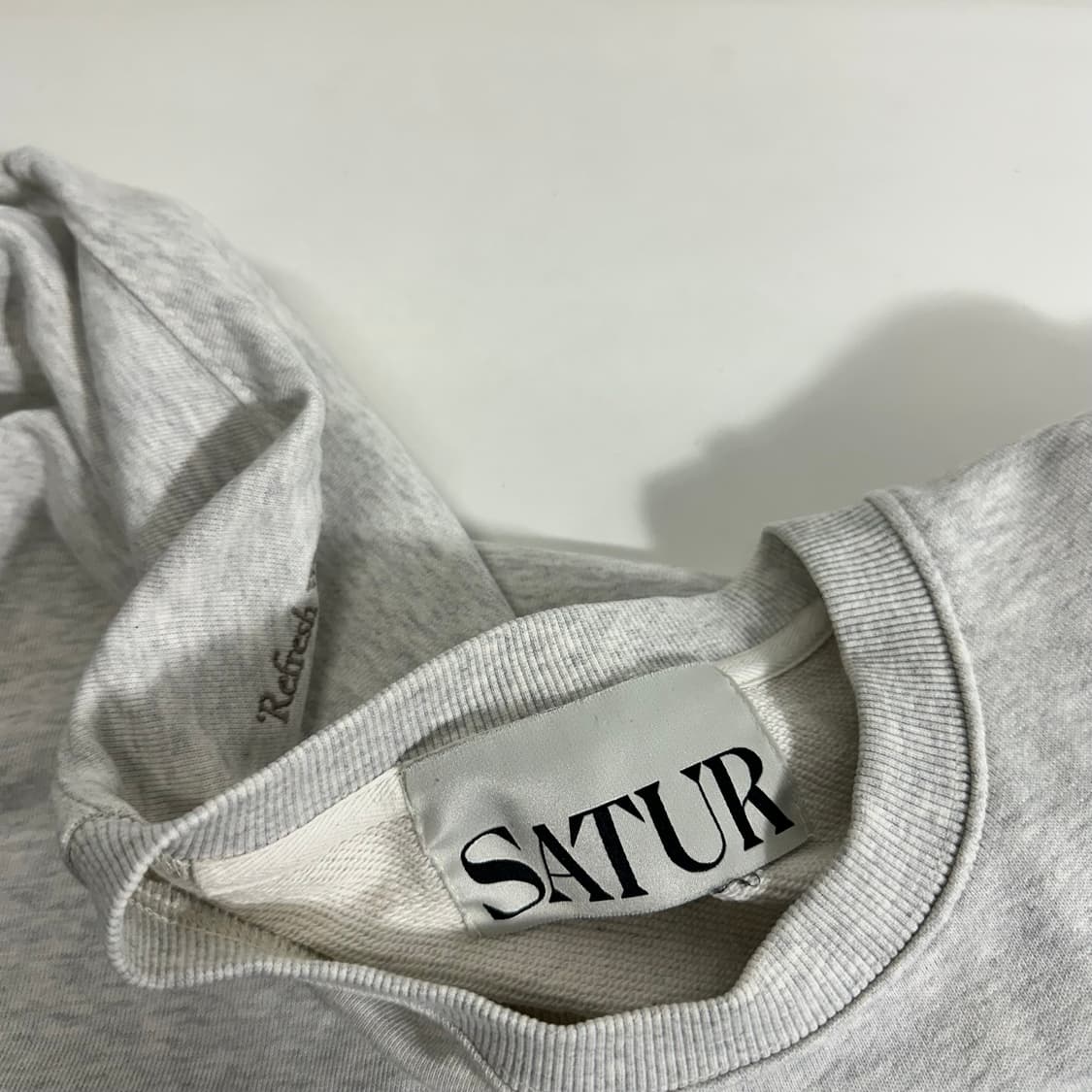 XL 세터 멜란지그레이 오버핏 빅로고 맨투맨 상품이미지5