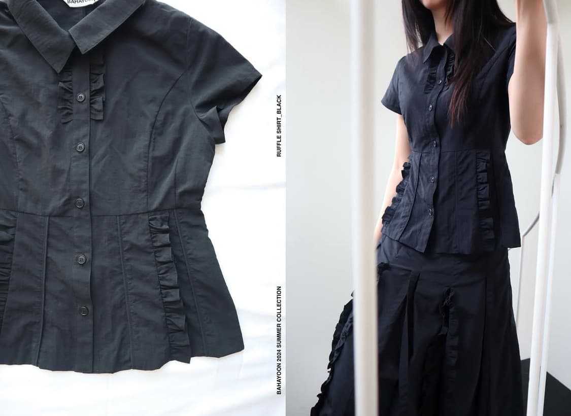 바하윤 bahayoon ruffle shirt 상품이미지1