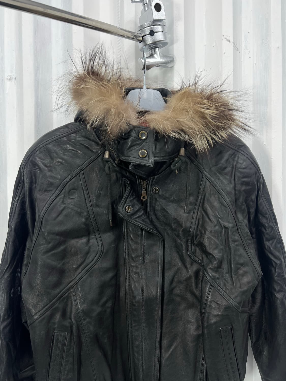 Genuine Leather fur bomber 상품이미지1