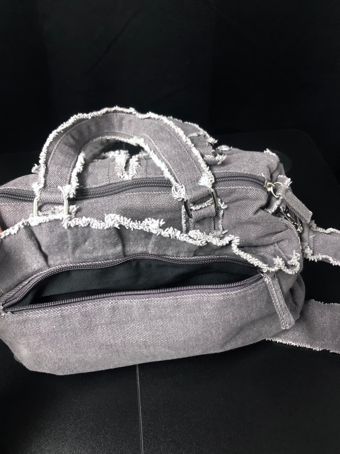 Leey 엘이이와이 데미지 멀티 포켓 카고백 차콜 상품이미지7