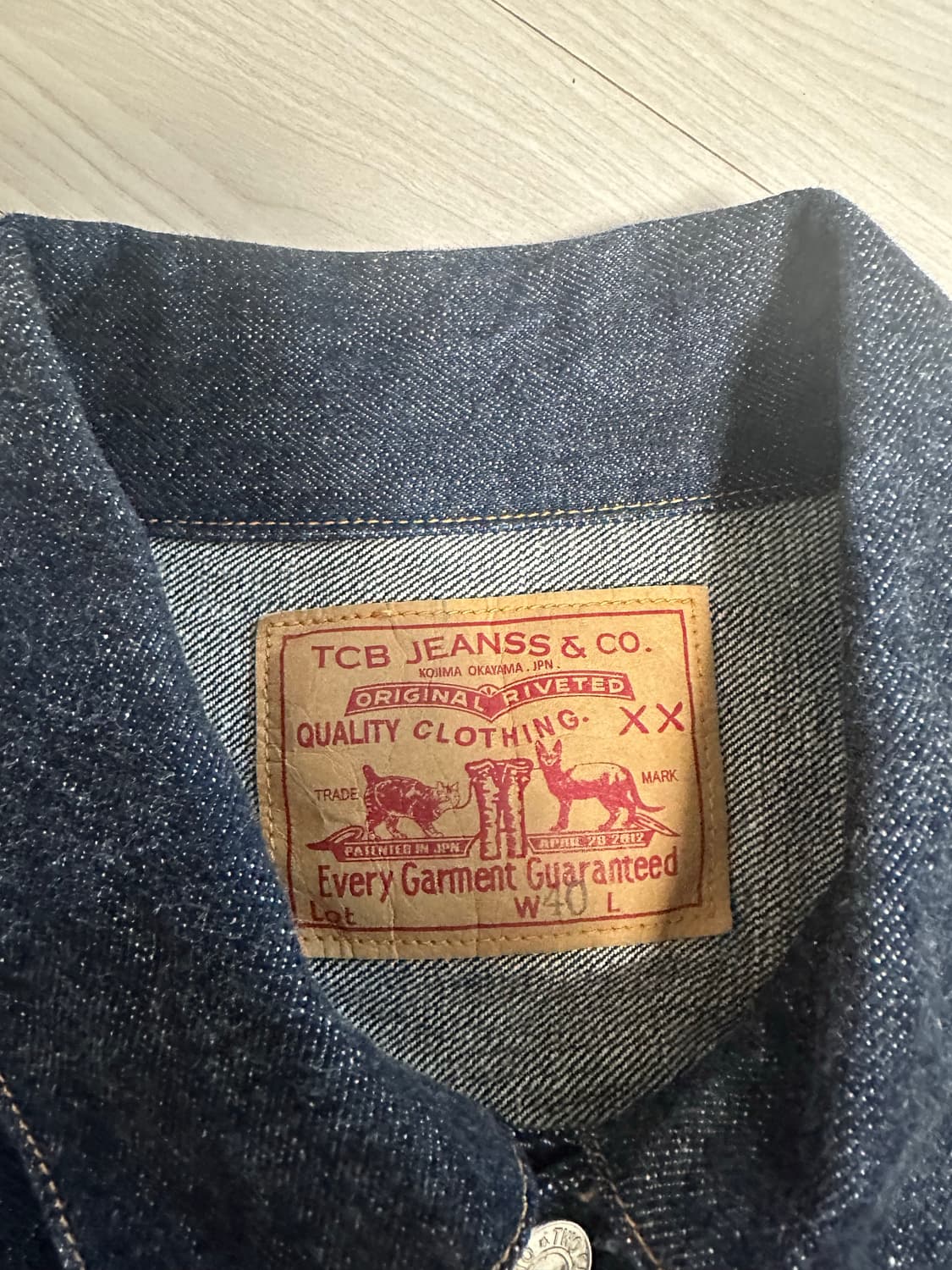 TCB jeans 50년대 Type 2 데님자켓 40사이즈 상품이미지4
