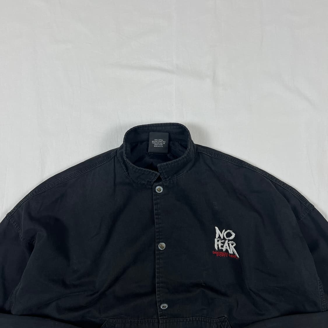 90‘s 노피어 no fear gear 빅로고 프린트 블루종 자켓 상품이미지3