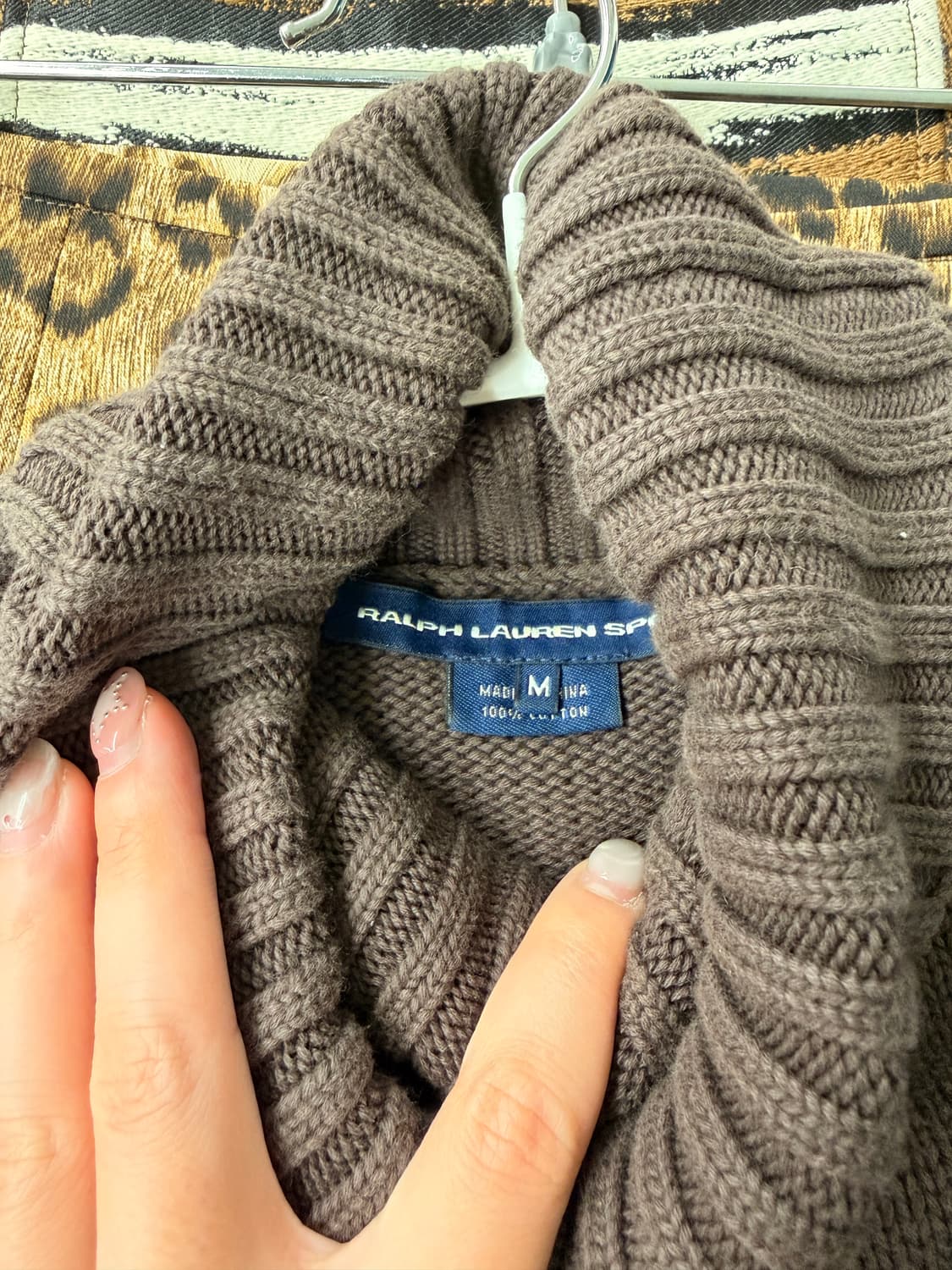 폴로 랄프로렌 브라운 케이블 니트 터틀넥 상품이미지9