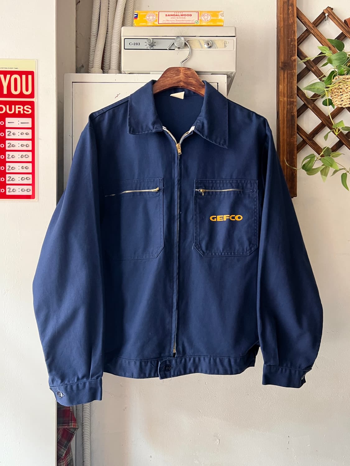 [M]90's 빈티지 2포켓 프렌치 워크 메카닉 자켓 상품이미지1