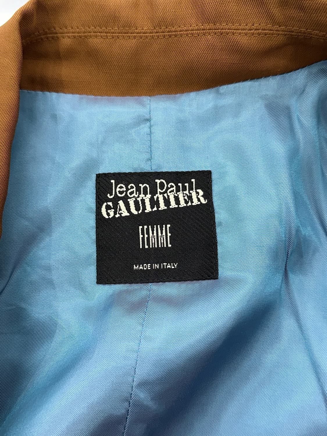 장 폴 고티에 펨므 카멜 싱글 브레스티드 커프스 턱 블레이저 자켓 상품이미지7