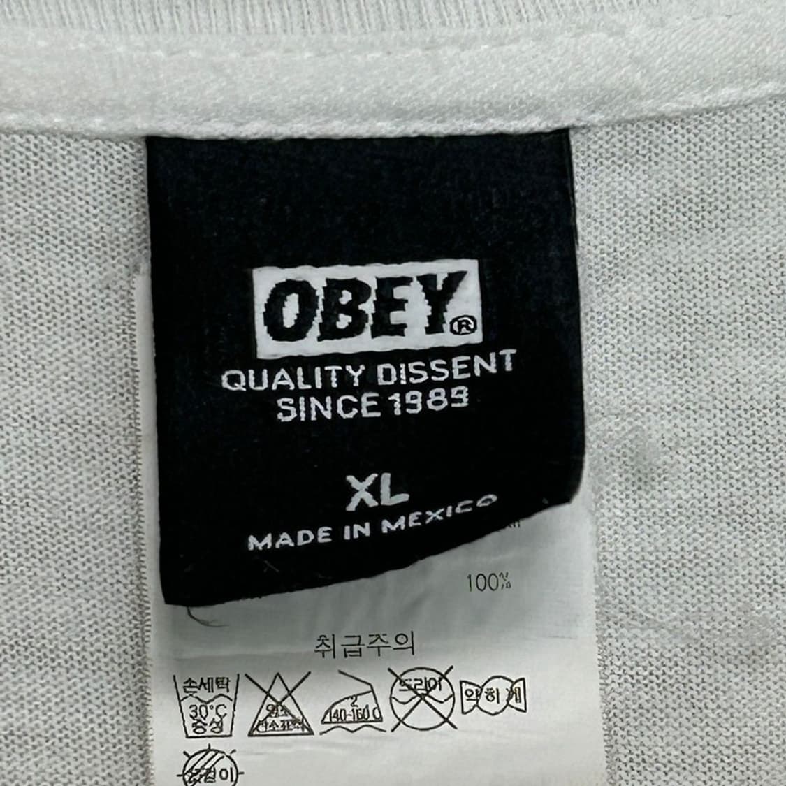 OBEY 폰탭 반팔티 화이트 XL 상품이미지5