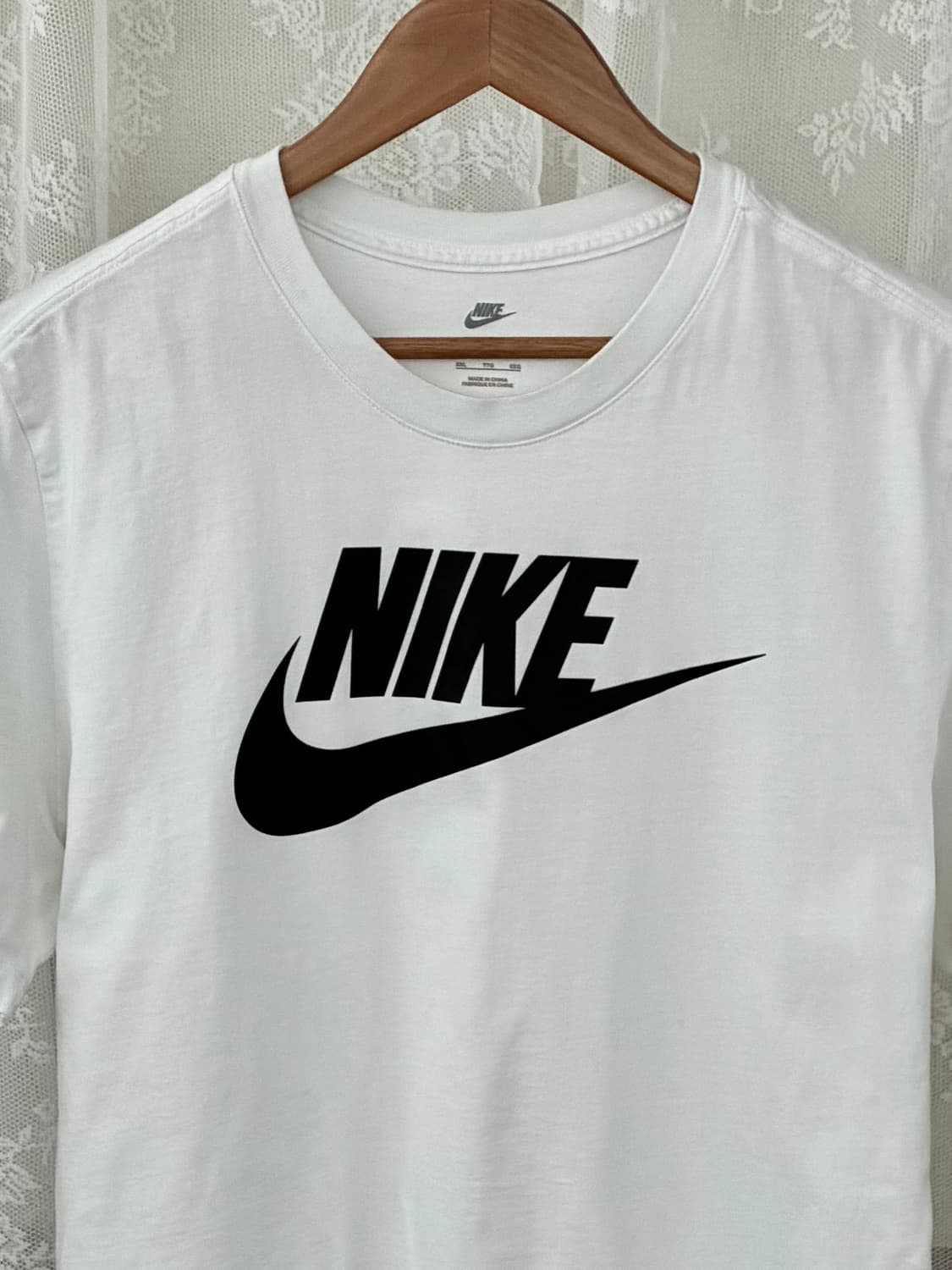 XXL) 나이키 빅로고 반팔 티셔츠 화이트 상품이미지3