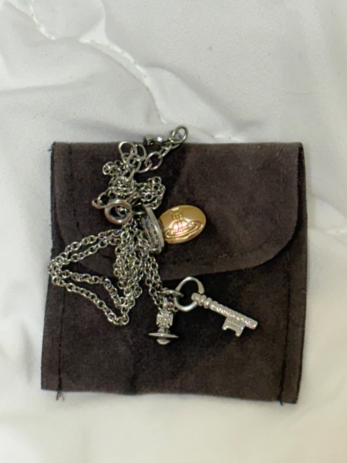 비비안웨스트우드 열쇠 orb 목걸이 실버 상품이미지2