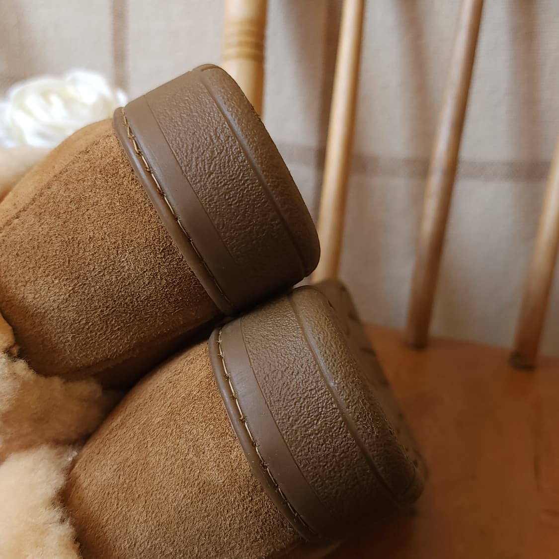 뉴질랜드 천연양털 부츠 양털 신발 무스탕 신발 카멜 컬러 11 상품이미지5