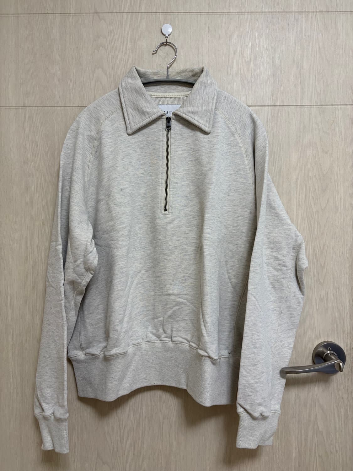 아트이프액츠 하프집업 스웻셔츠 오트밀 M사이즈 상품이미지1