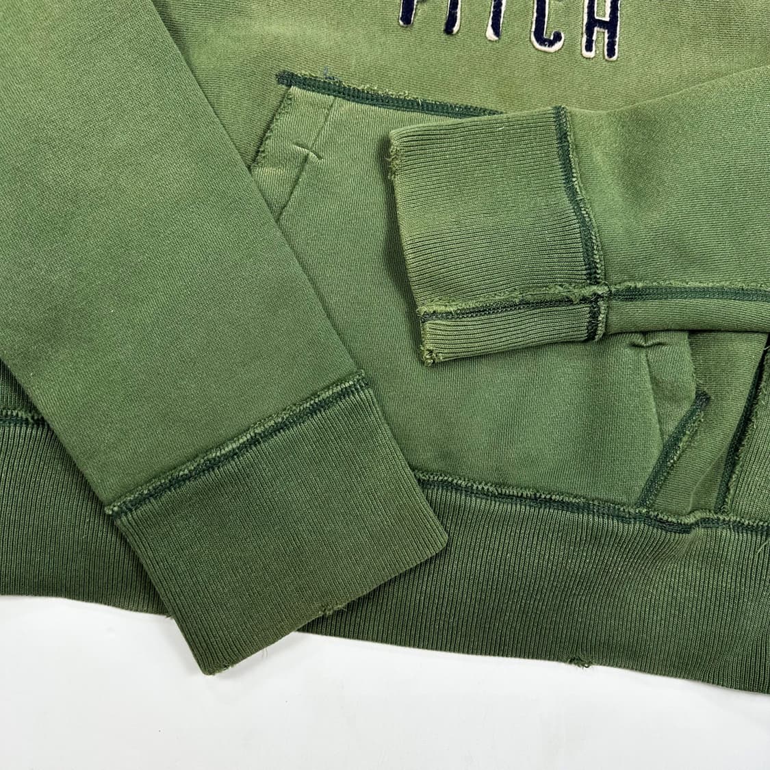 아베크롬비 OG y2k 빈티지 데미지 후드티 실측L 상품이미지4