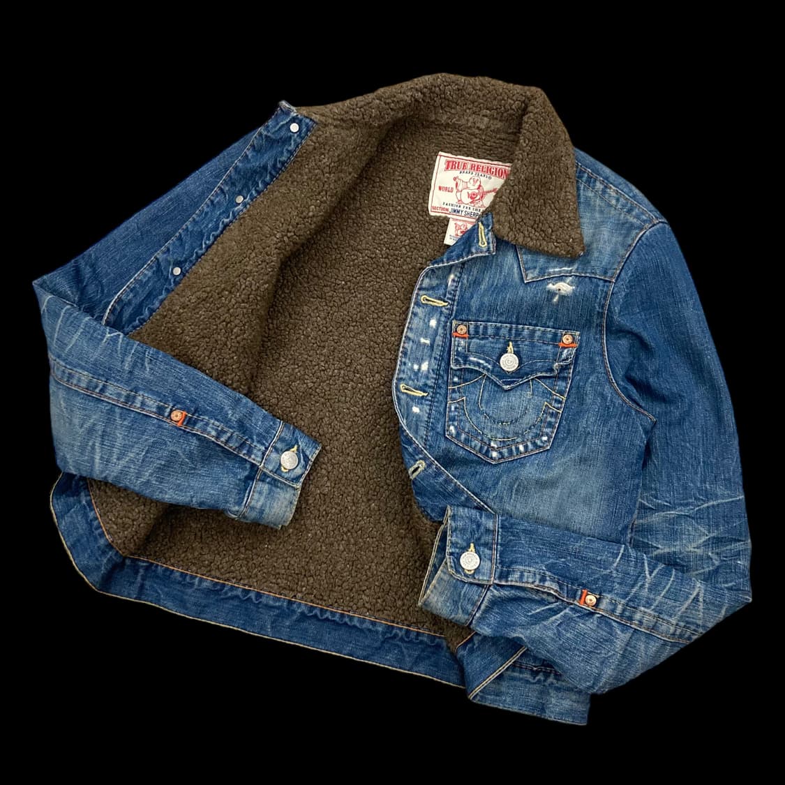 트루릴리젼 데미지 지미 쉐르파 데님 자켓 상품이미지3