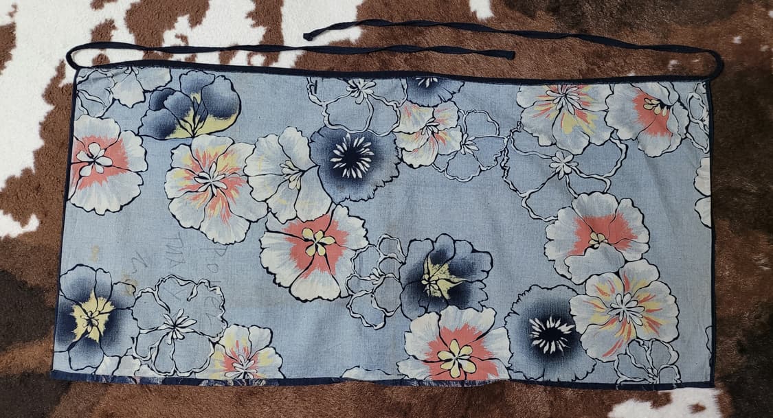 일본 빈티지 꽃무늬 나염 리버시블(양면)  앞치마 상품이미지2