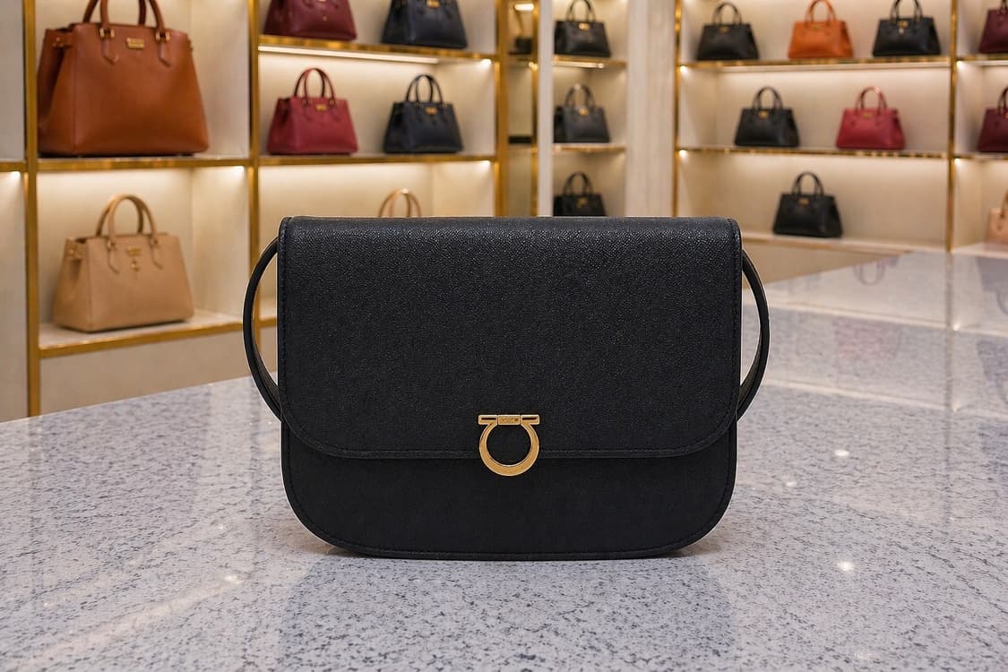 [A급] 페라가모 간치니 라운드 플랩 크로스백 판매합니다!!! 상품이미지1