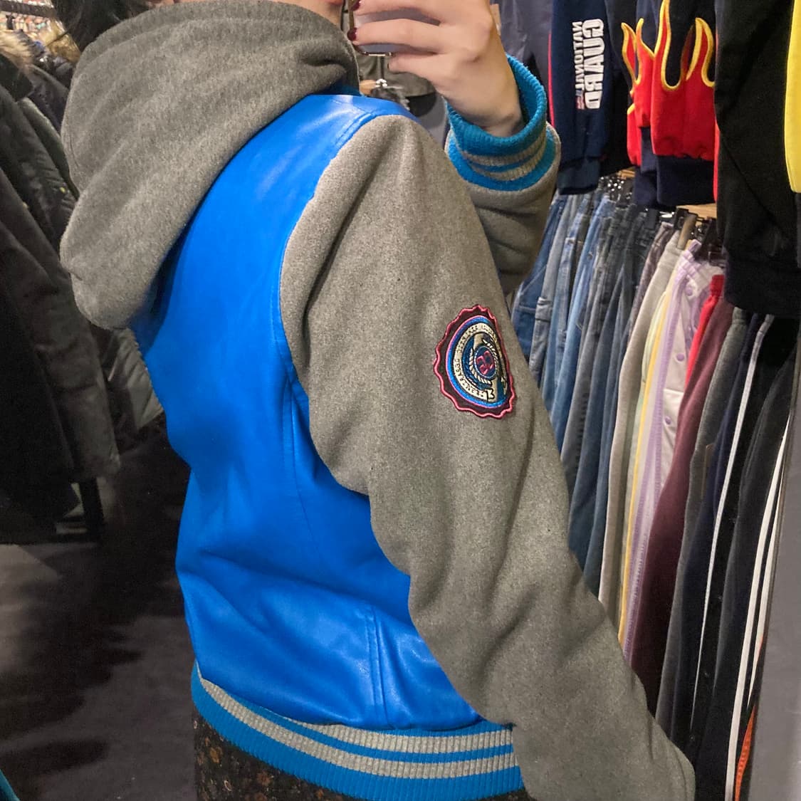 [IM]coogi 크롭 바시티자켓 블루 (후드o) 상품이미지7