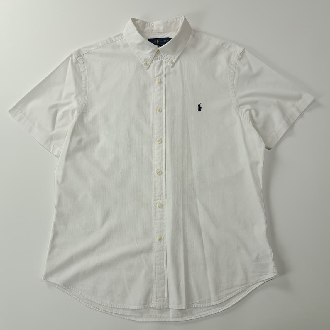 CK226 XL 폴로 시어서커 버튼다운 화이트 반팔 셔츠 남방 상품이미지1