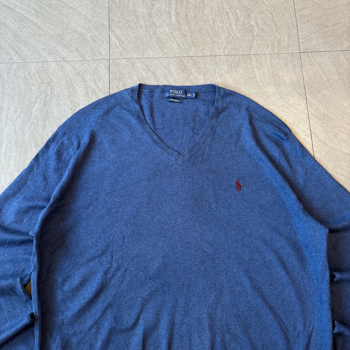 폴로 정품 블루 피마 코튼 니트 상품이미지3