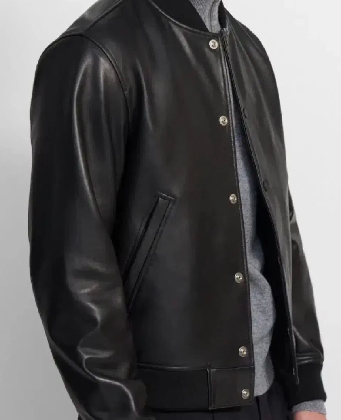 띠어리 양가죽 바시티 봄버 자켓 XXL(105-110) 상품이미지2