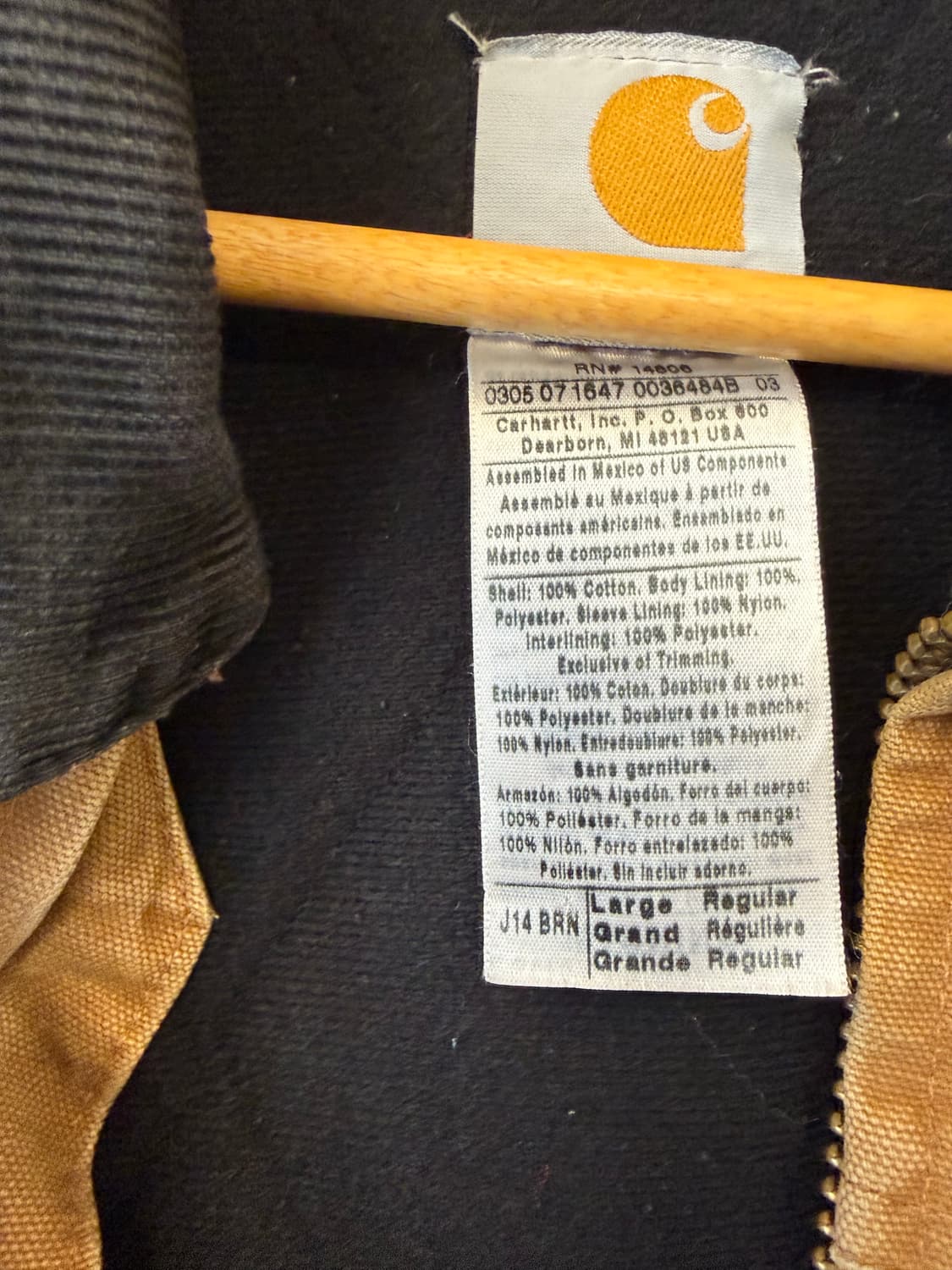 칼하트 디트로이트 자켓 J14 브라운 L 상품이미지3