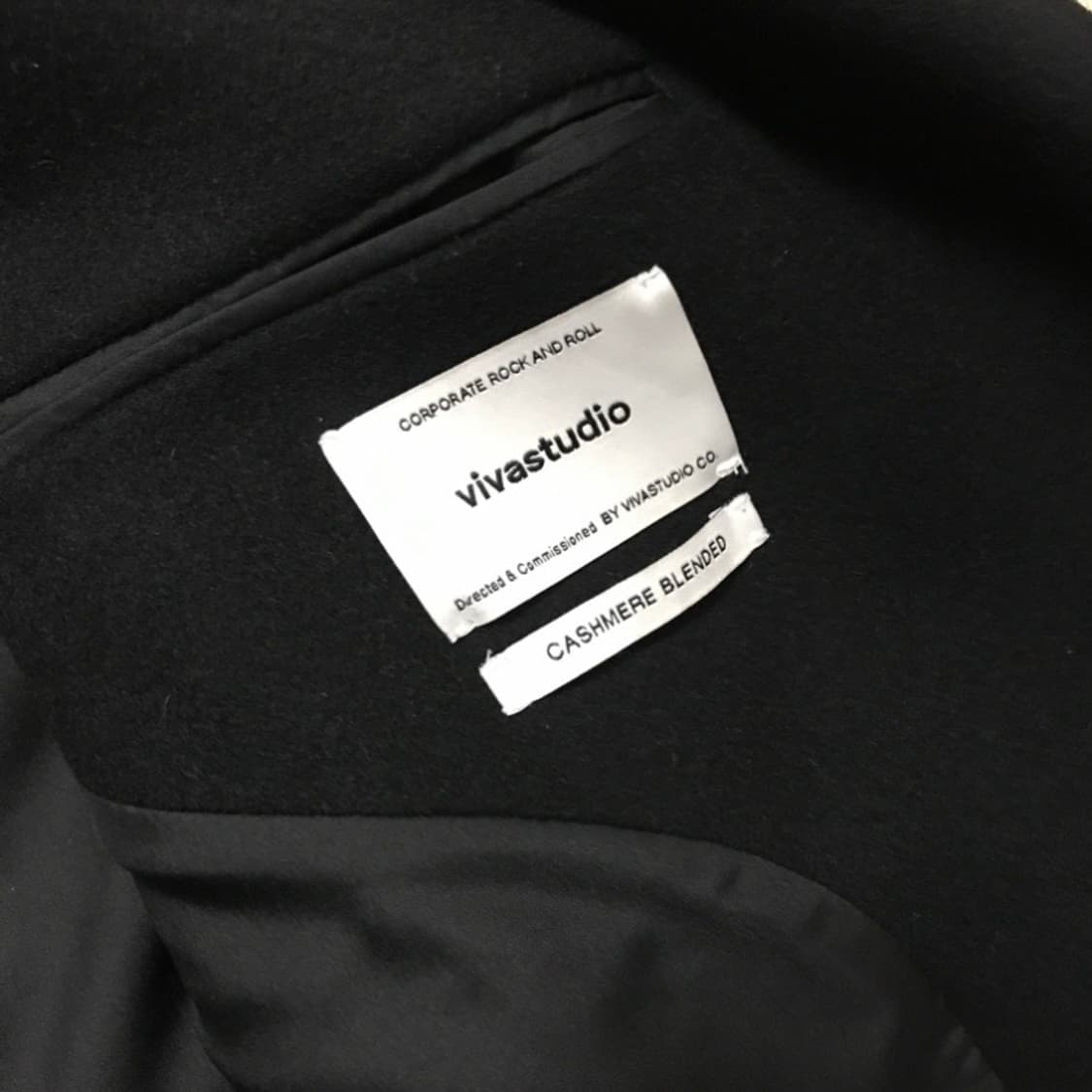 비바스튜디오 울 코트 블랙 M 울90% 캐시미어 10% 상품이미지4