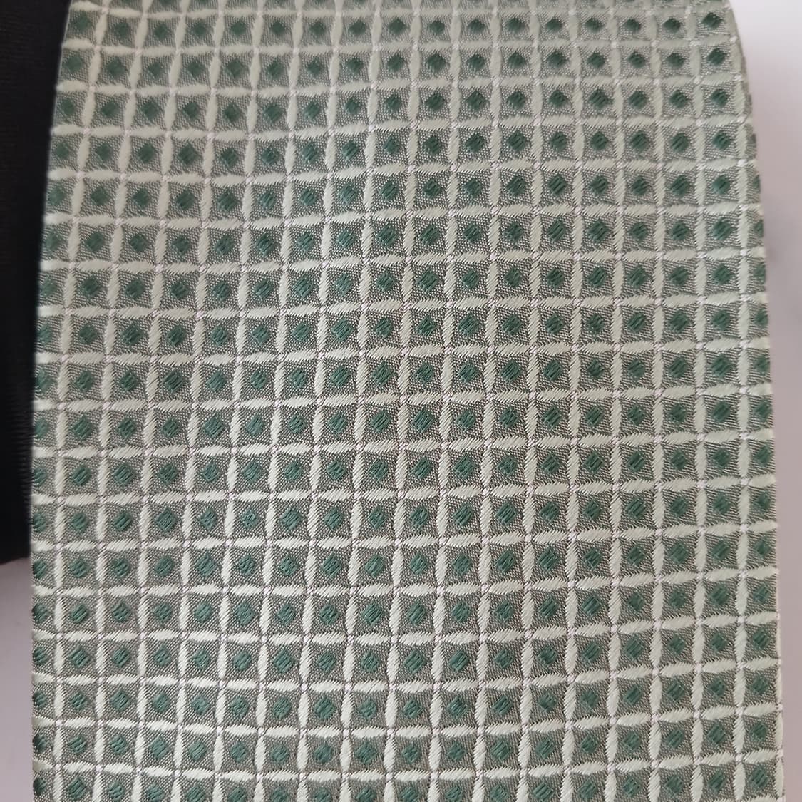 D’URBAN 더반 실크 그린 패턴 넥타이 9.3cm A등급 a19671 상품이미지5