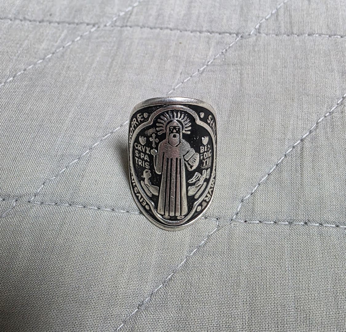 [13호] 빈티지 쥬얼리 멕시코 성 베네딕토 925 실버 은반지 상품이미지1