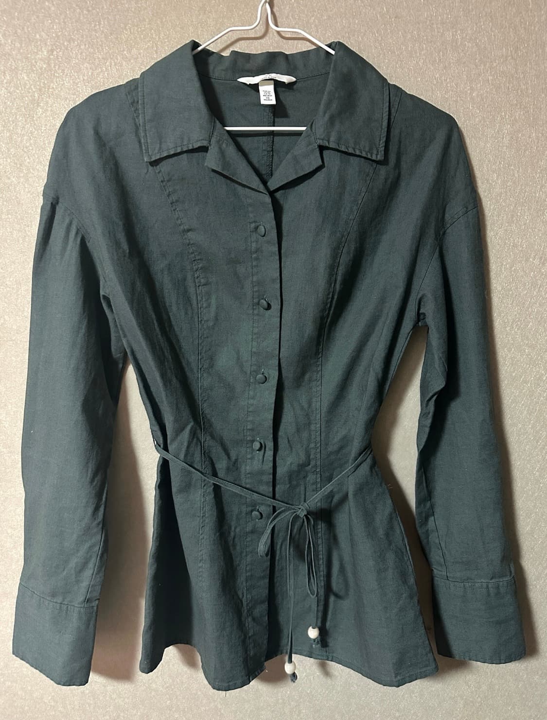 H&M 린넨 벨티드셔츠 XS 상품이미지2