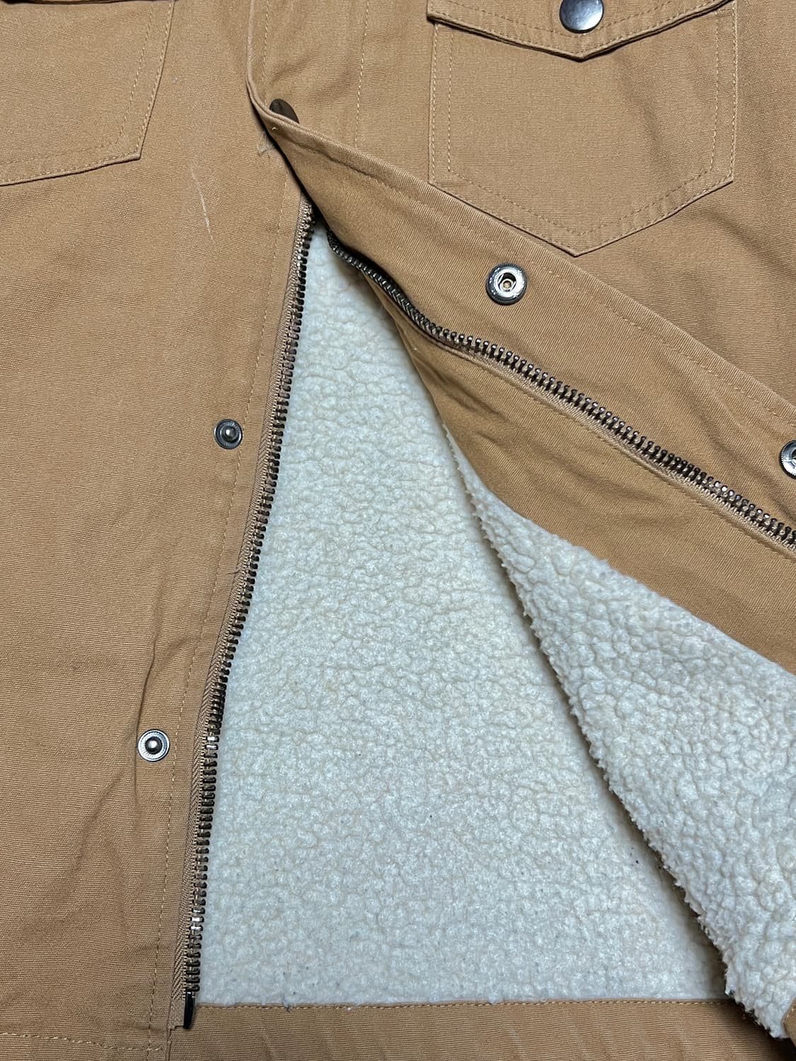 빈티지 양털 트러커 자켓 M 베이지 상품이미지3