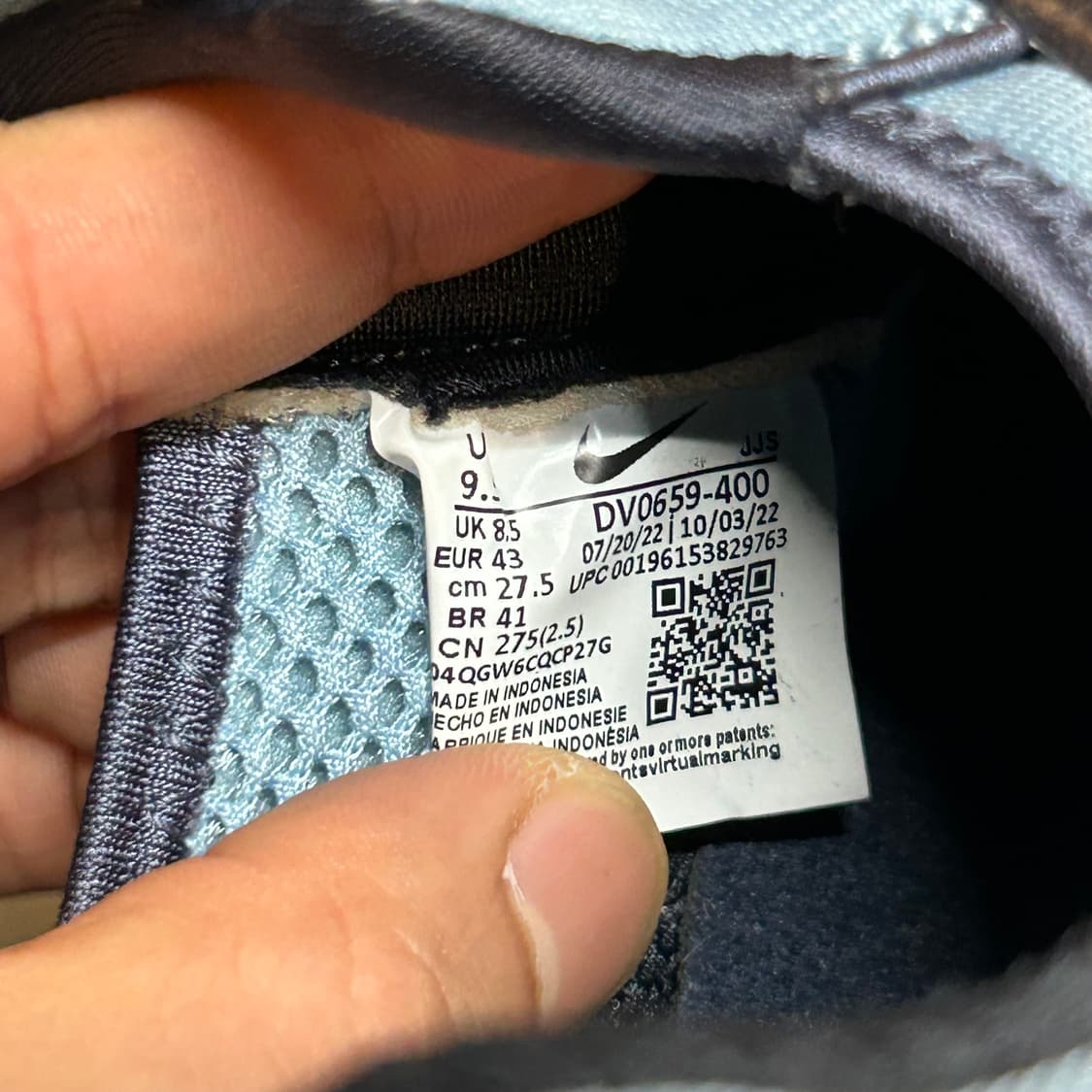 270) 나이키 에어 쿠키니 원 블루 옵시디언 상품이미지9