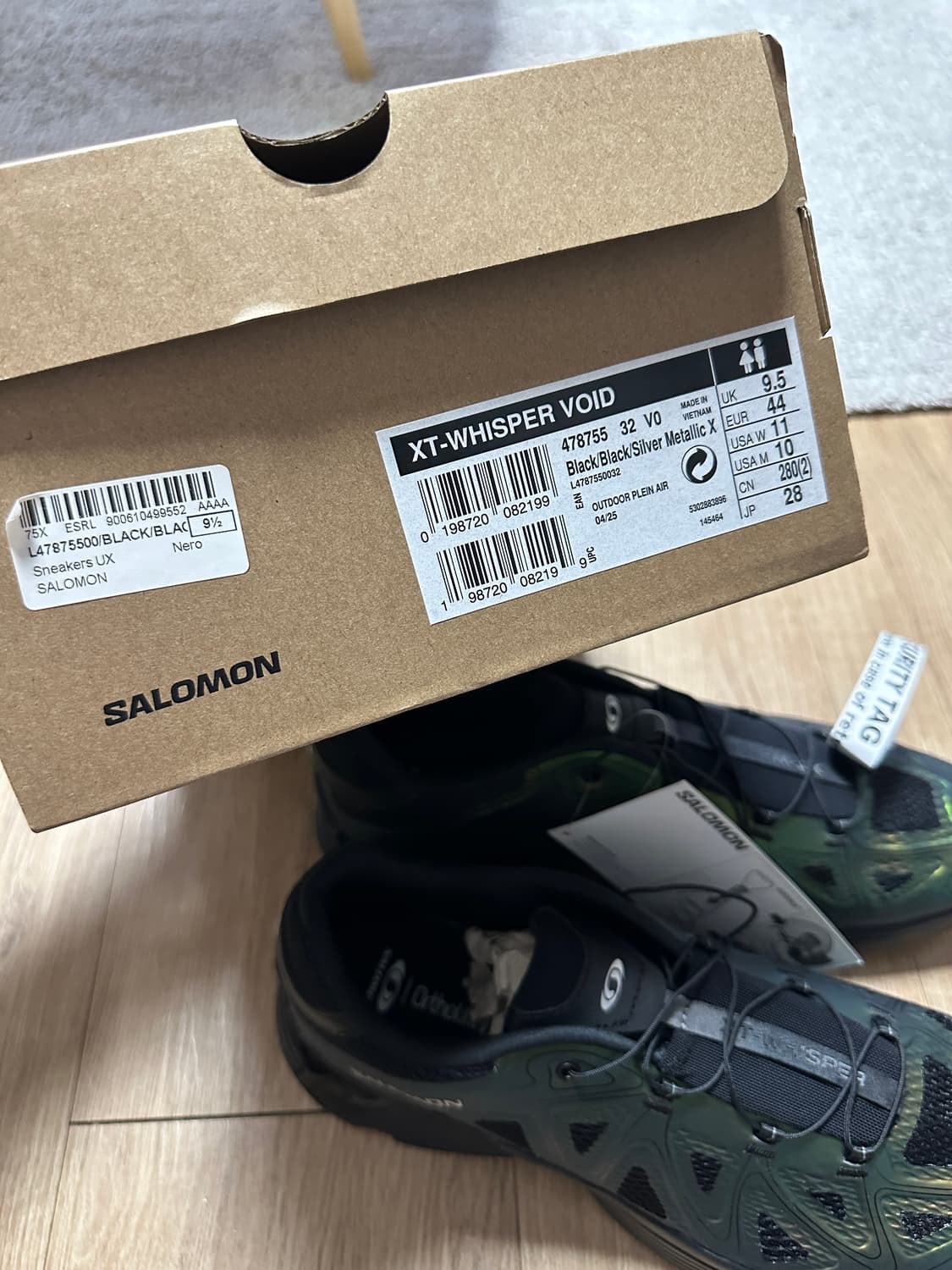 [280] 살로몬 XT-위스퍼 보이드 블랙 실버 메탈릭 새상품 상품이미지4