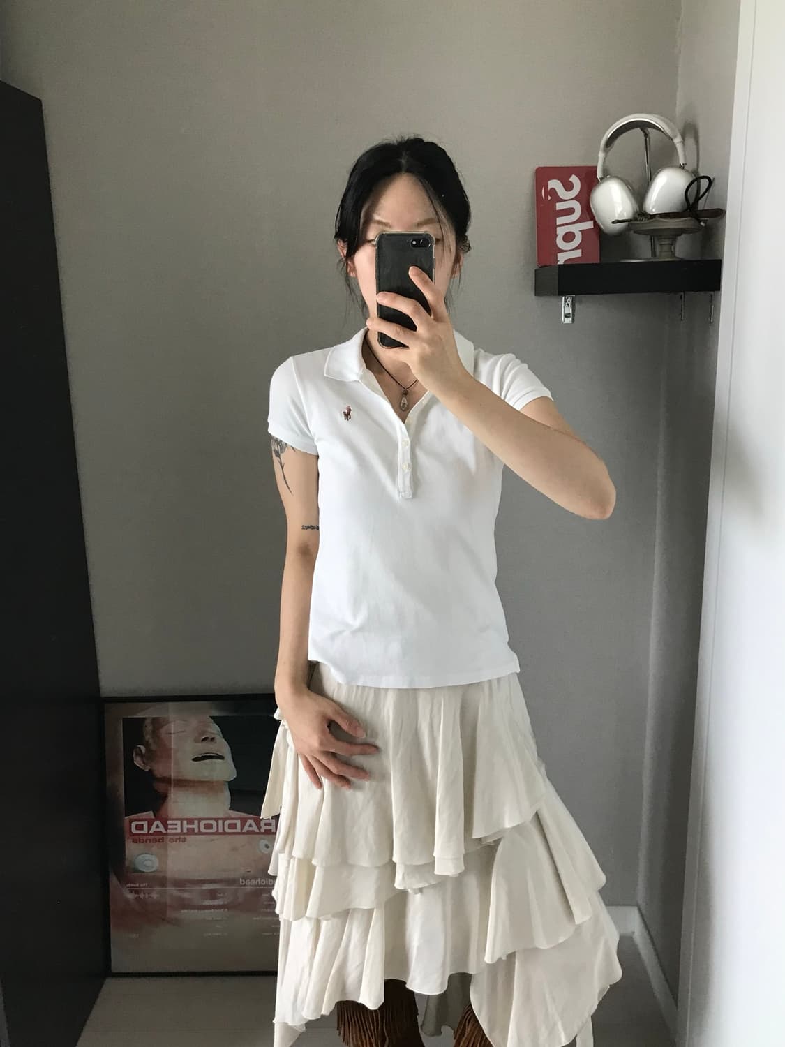 폴로 랄프로렌 여성라인 포니로고 화이트 카라티 상품이미지1