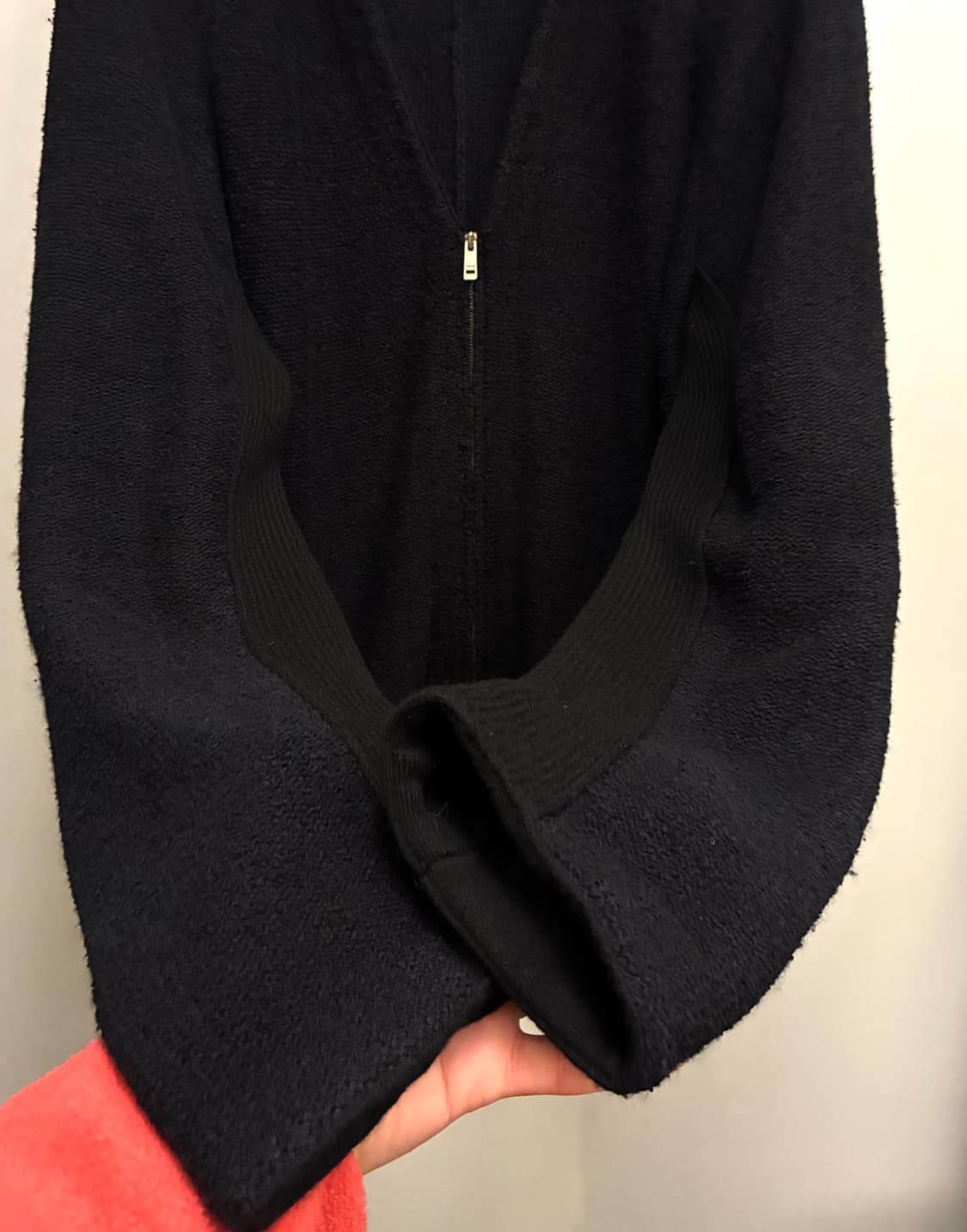 (L/105)System 시스템옴므 울 코튼 논카라 집업 니트가디건 상품이미지3