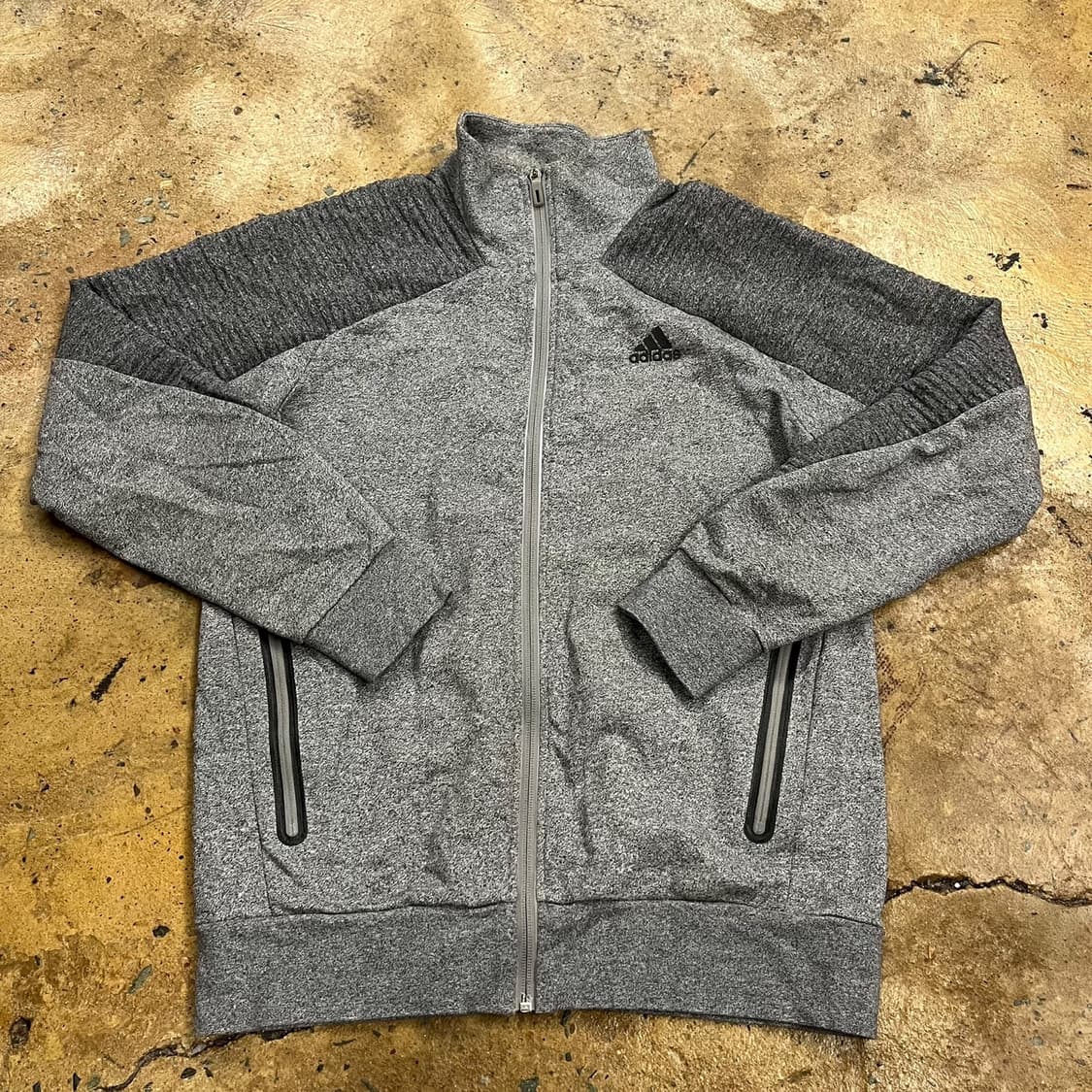 [정품/105] 아디다스 그레이 니트 집업 져지 b14 상품이미지2