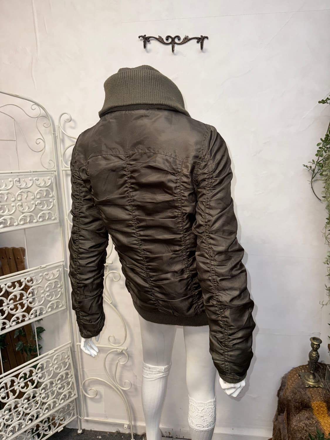 Sweet.B khaki shirring padded jumper 상품이미지6