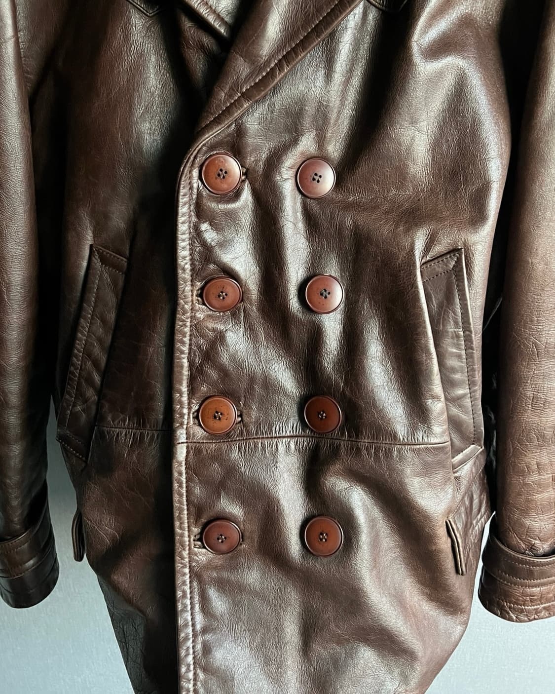 [54] 1997FW 엠포리오 아르마니 레더 카코트 상품이미지2