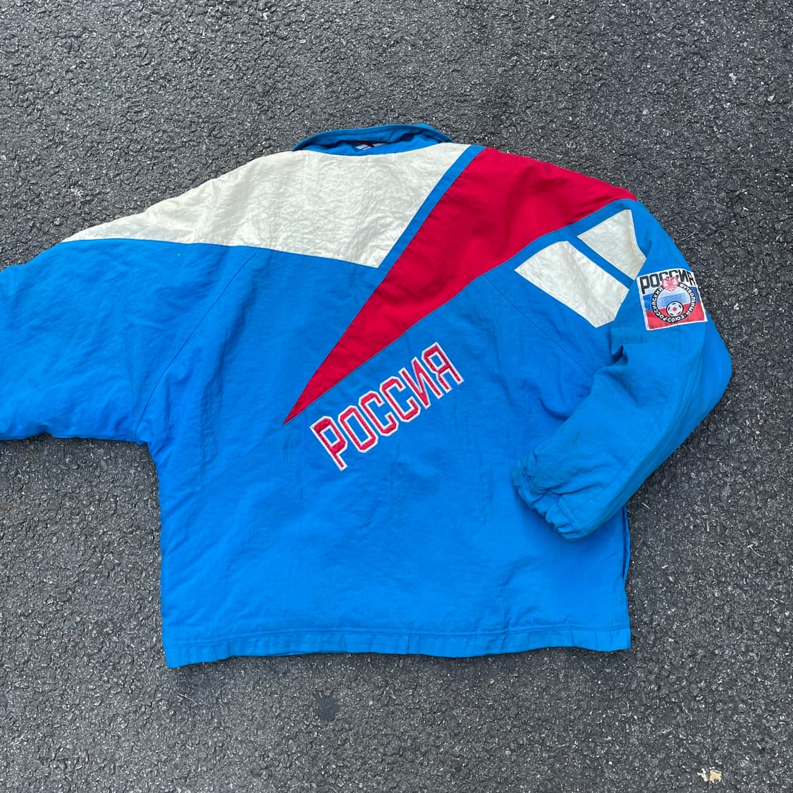 90s 리복 1993 러시아 poccnr 패치 봄버 올드스쿨 점퍼 XL 상품이미지6