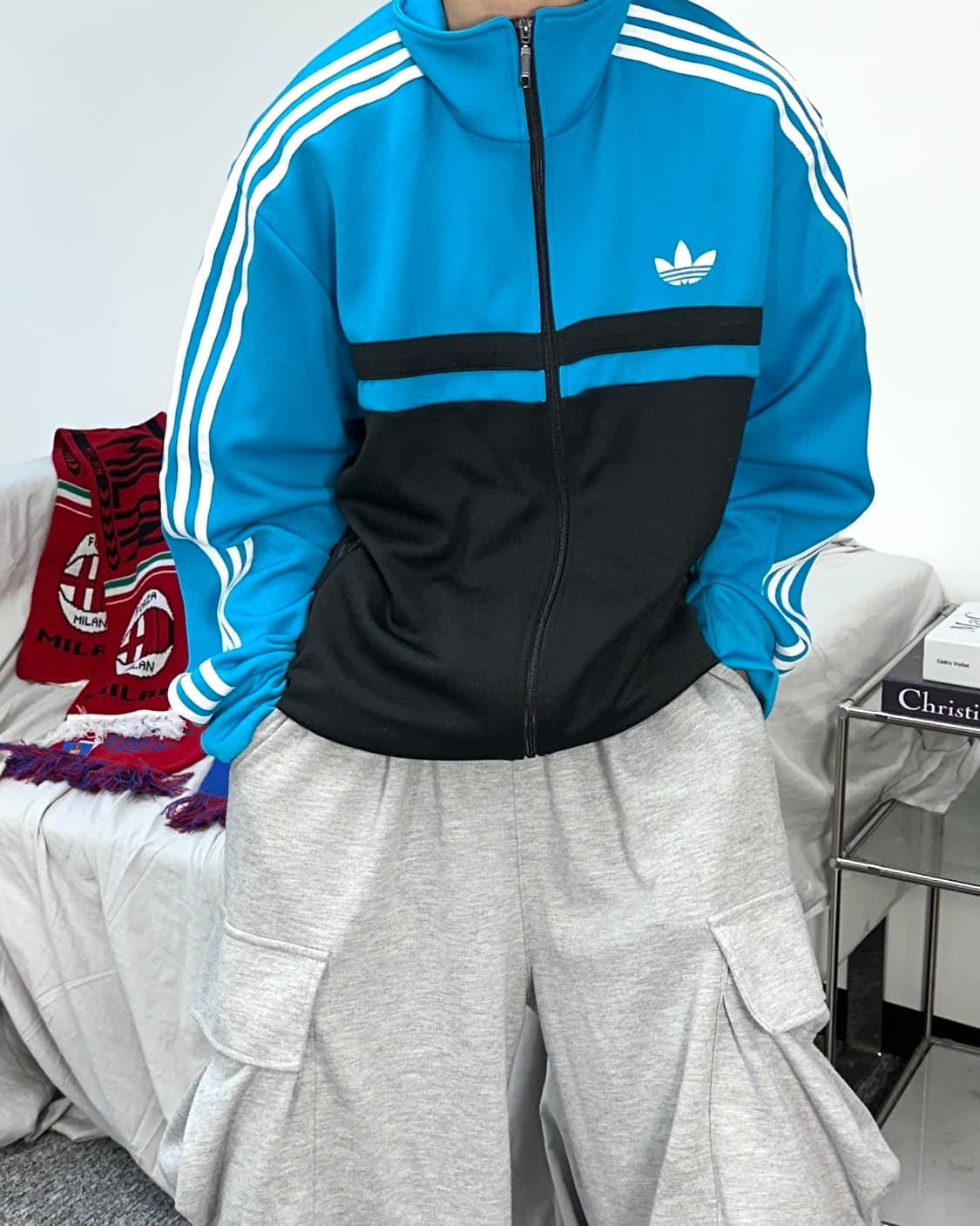 아디다스 스카이블루 파이어버드 트랙탑 져지 XL 상품이미지1