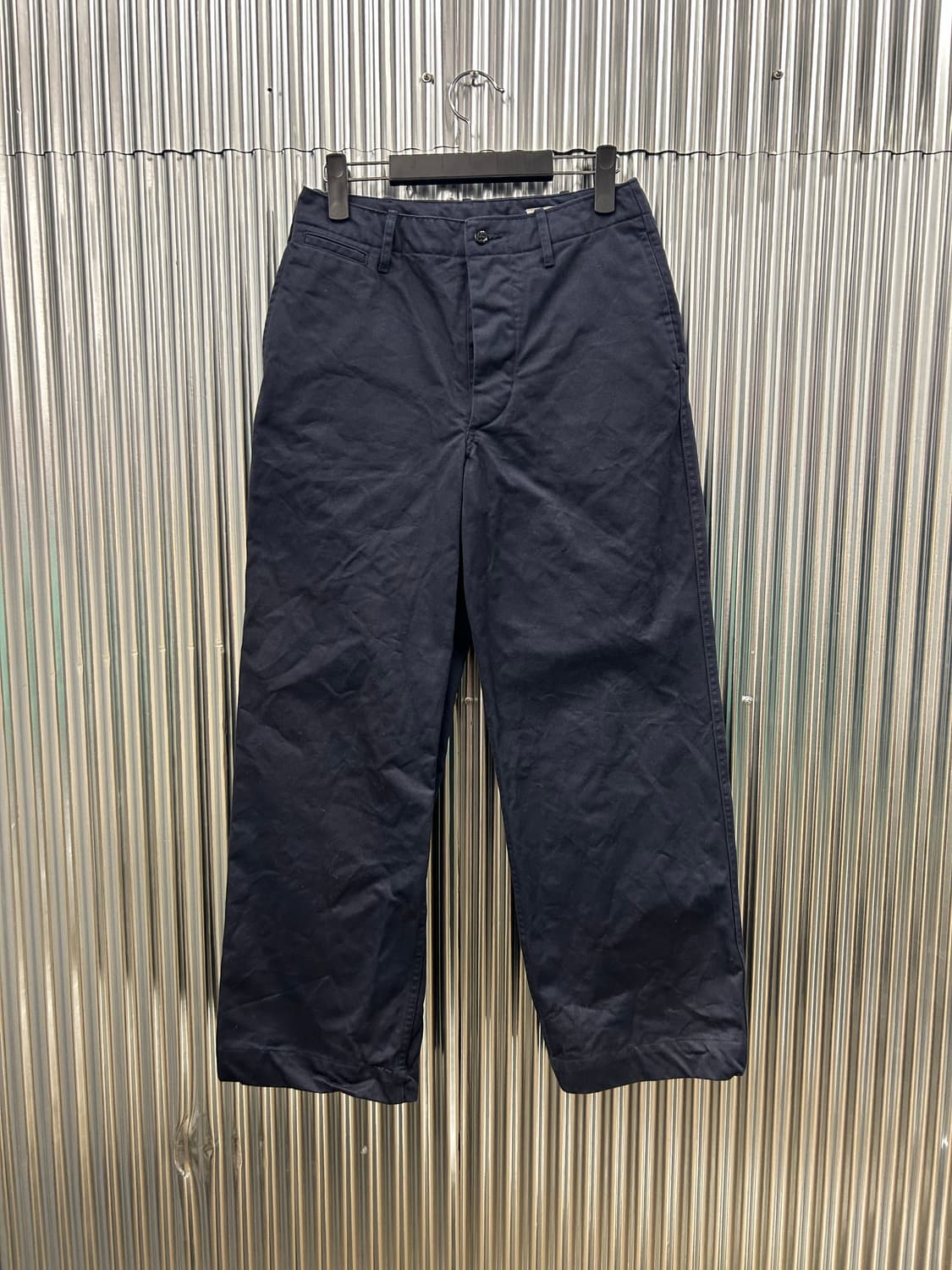 Thomas More 토마스모어 네이비 와이드 면바지 상품이미지4