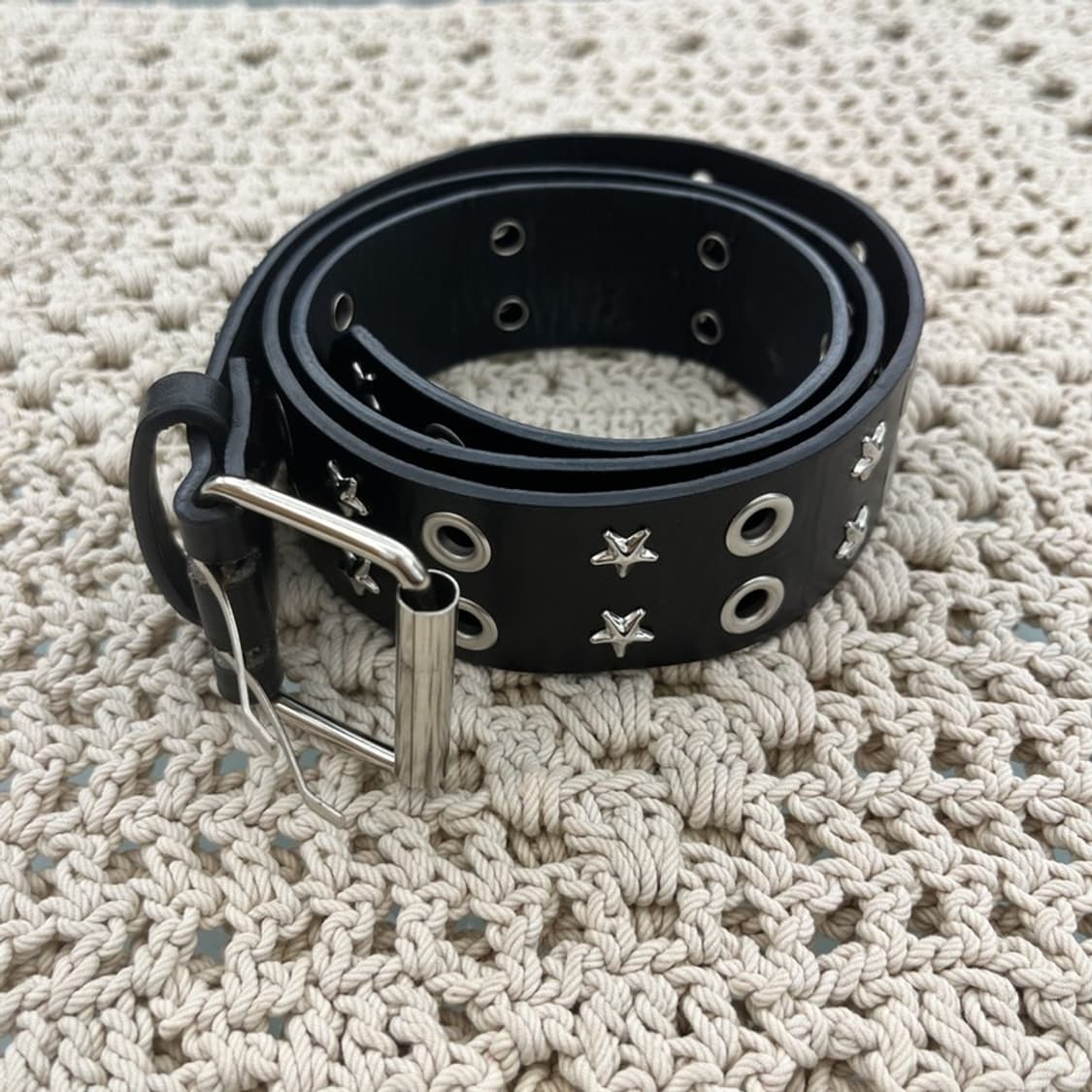 빈티지 스트릿 락시크 별 스터드 아일렛 벨트 C10327 상품이미지3