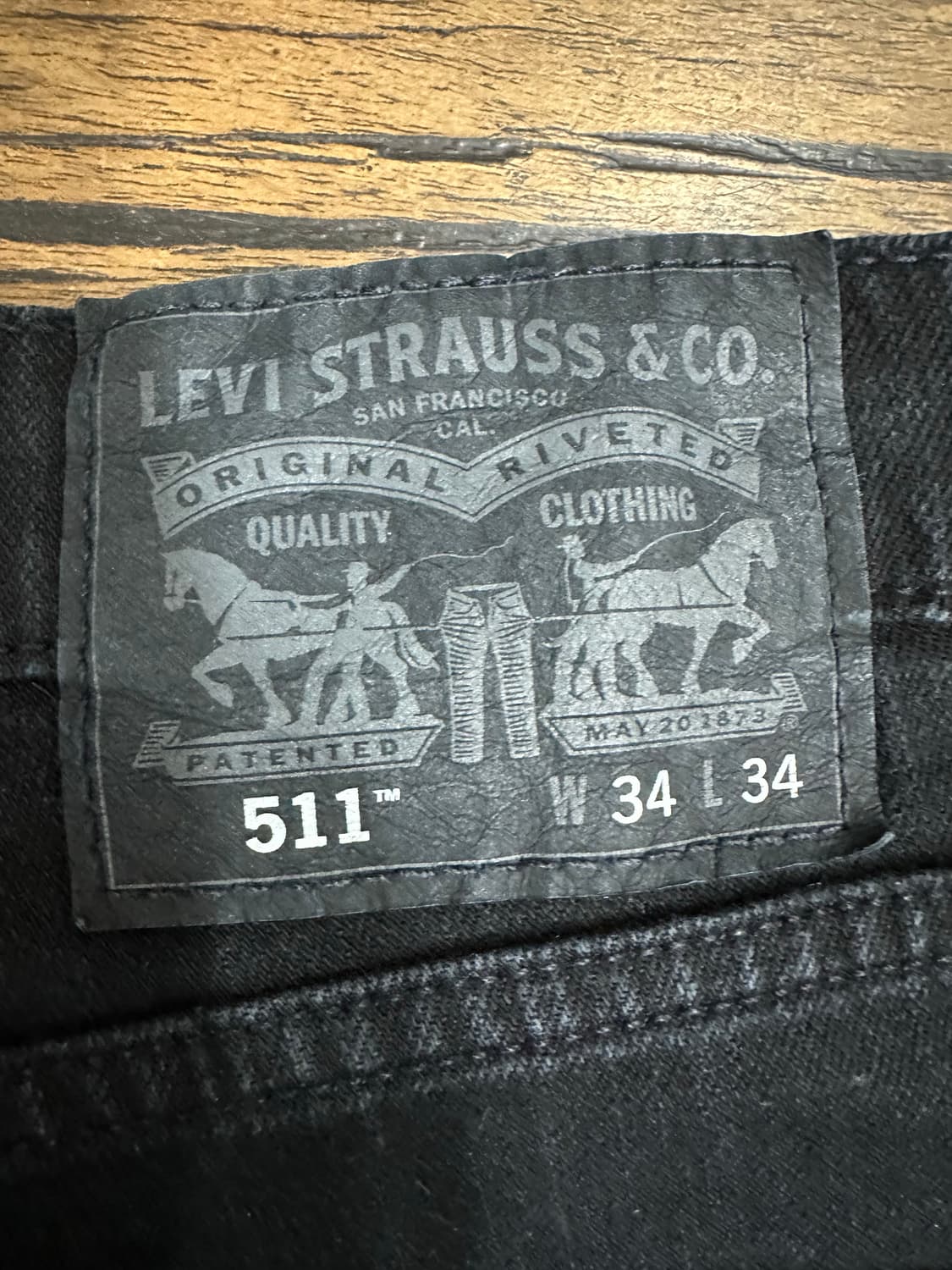 리바이스 511 블랙진 W34 L34 상품이미지7